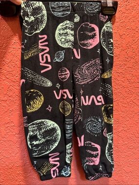 NASA Kids' Black Space-Print Leggings - Multicolor Planets
